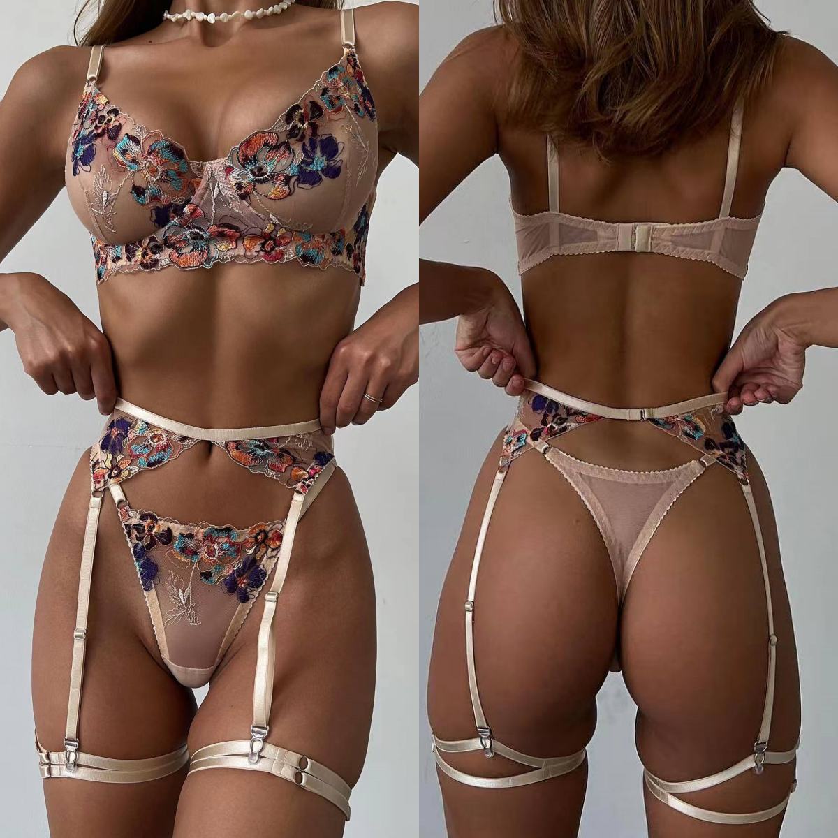 Ultra Luxury Skincare - Krasapt Lüks Nakış See-through Lingerie 4